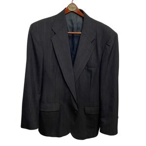 Arnold Palmer Blazer Mens 42L Gray Pinstripe USA Tailored 2 Button